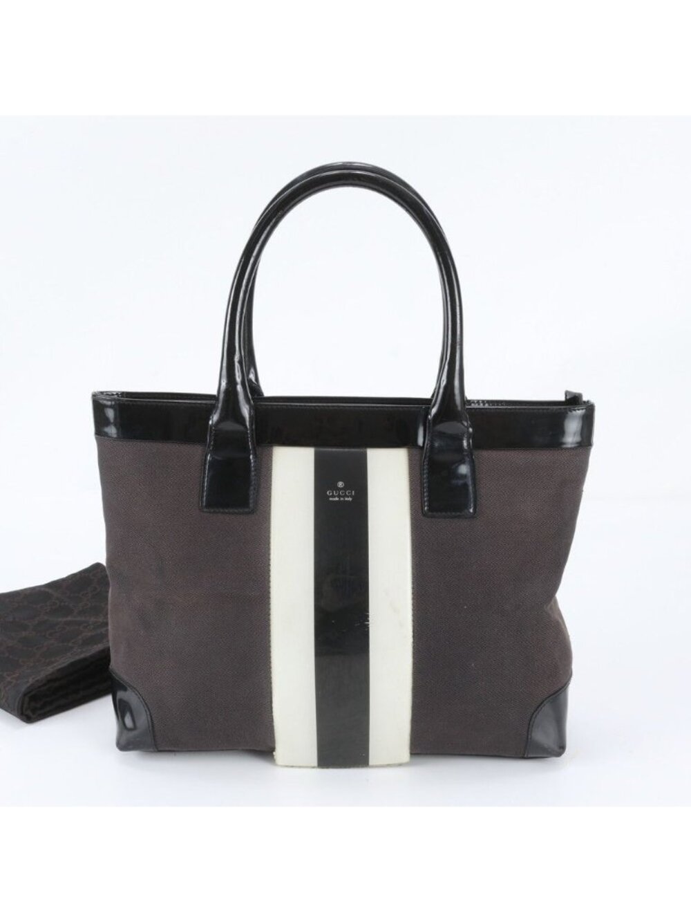 Gucci Leather Canvas Tote Bag Shoulder